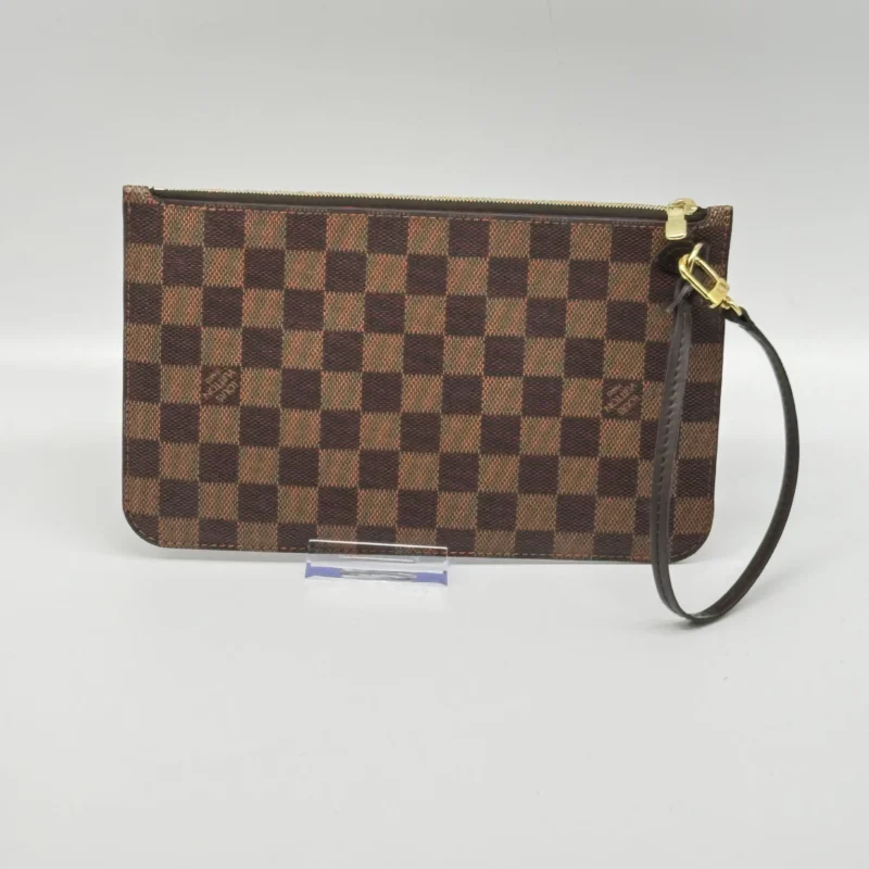 Pre Owned Louis Vuitton Damier Ebene Neverfull Pouch GM