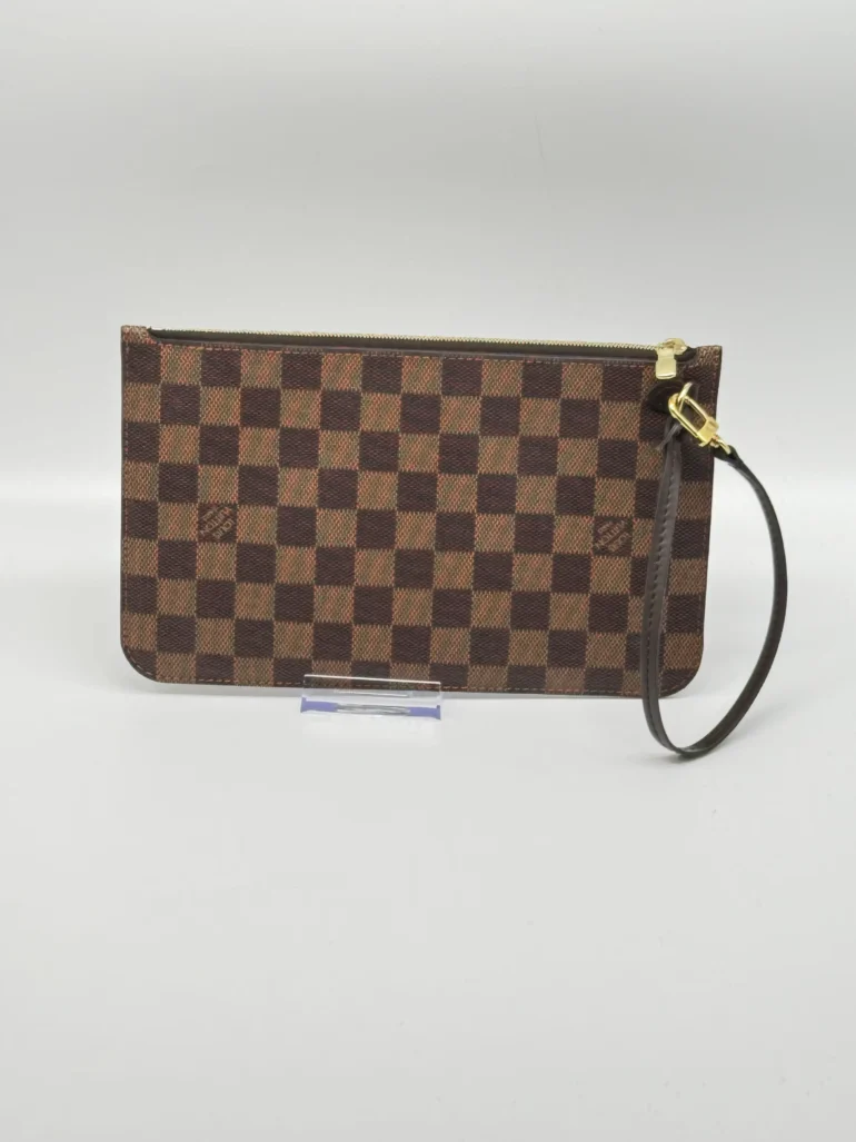 Pre Owned Louis Vuitton Damier Ebene Neverfull Pouch GM