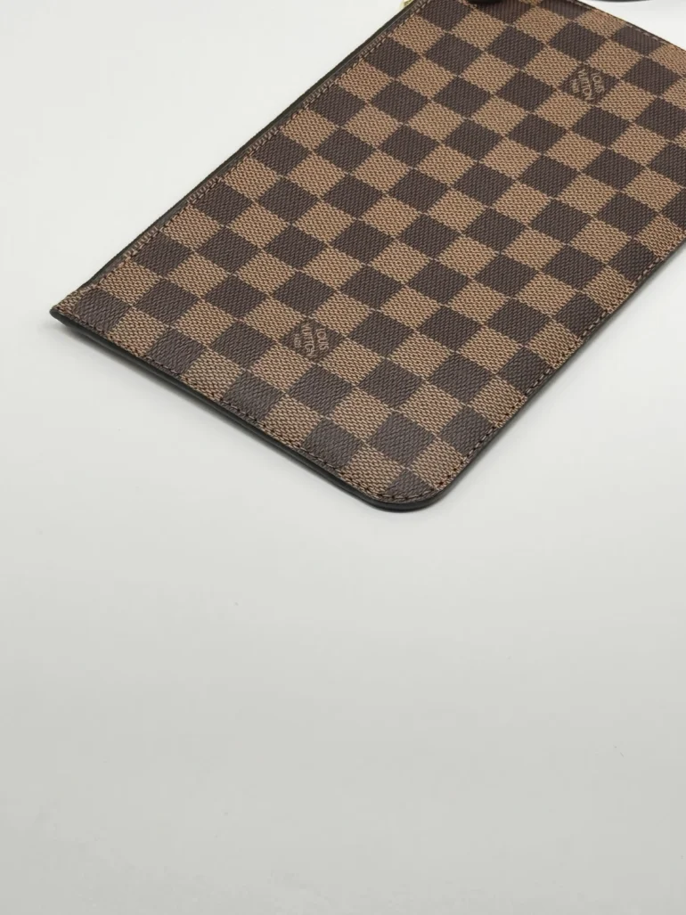 Pre Owned Louis Vuitton Damier Ebene Neverfull Pouch GM
