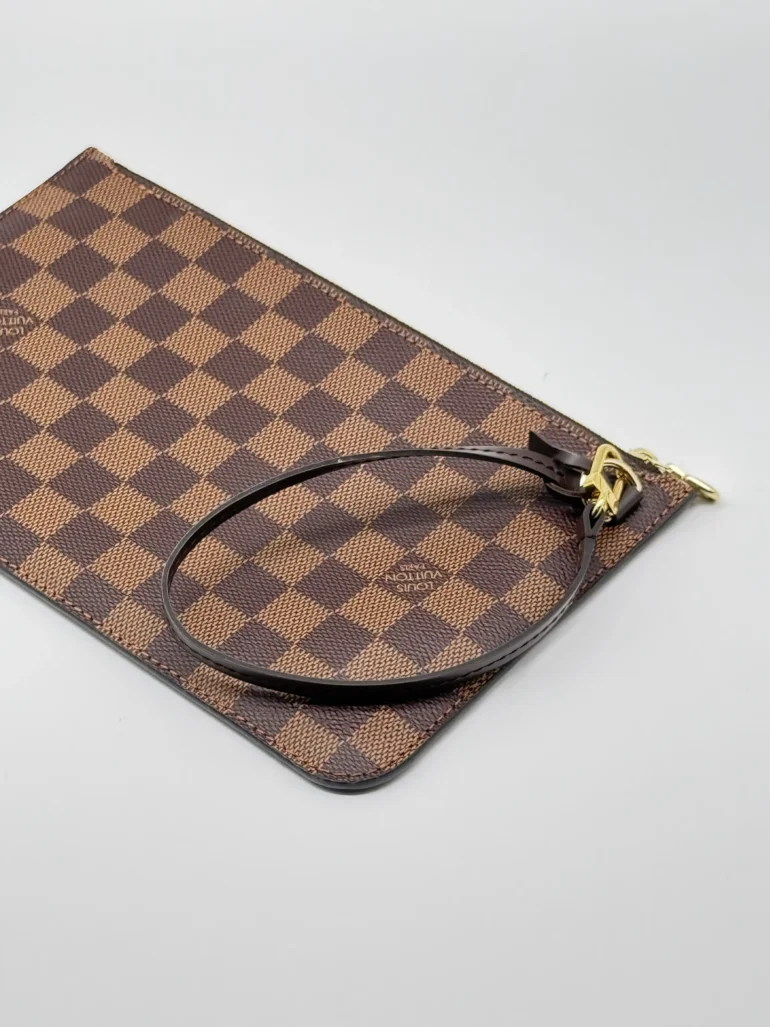 Pre Owned Louis Vuitton Damier Ebene Neverfull Pouch GM