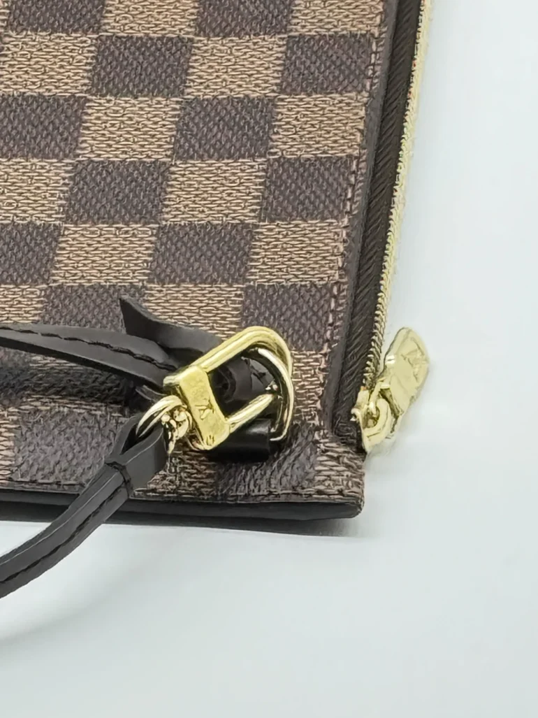 Pre Owned Louis Vuitton Damier Ebene Neverfull Pouch GM