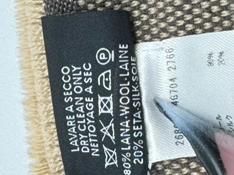 Pre Owned GUCCI Scarf Authentic Cloth Fashion GG Sherry Line Silk