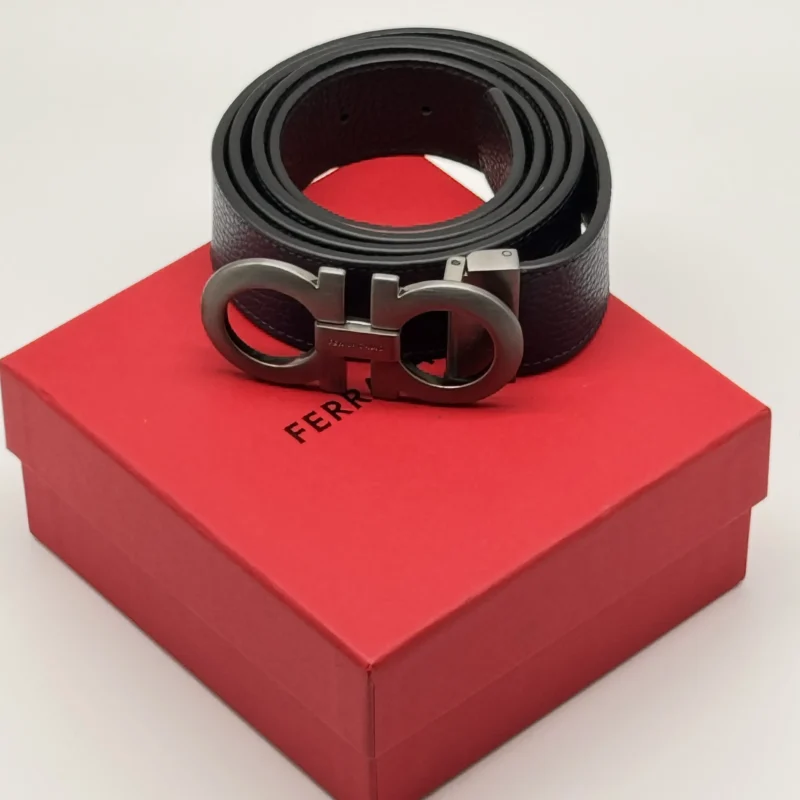 Pre Owned Ferragamo Leather Belt Size 110 cmm, 44 inches, Size 16