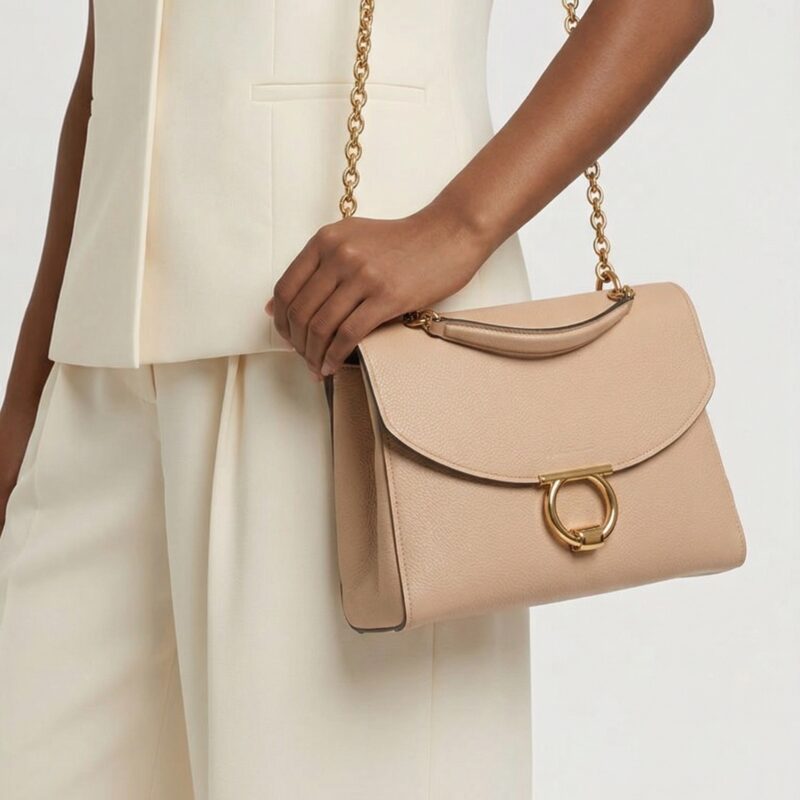 Pre Owned SALVATORE FERRAGAMO Margot Medium Satchel