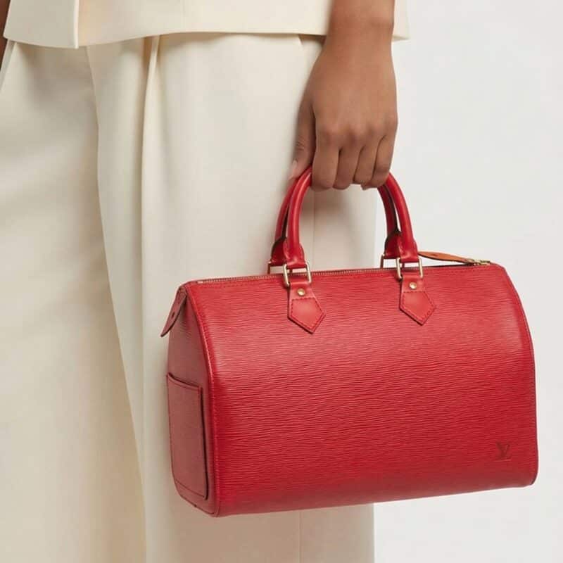 Pre Owned LOUIS VUITTON Speedy 35 Epi Leather Top Handle Bag