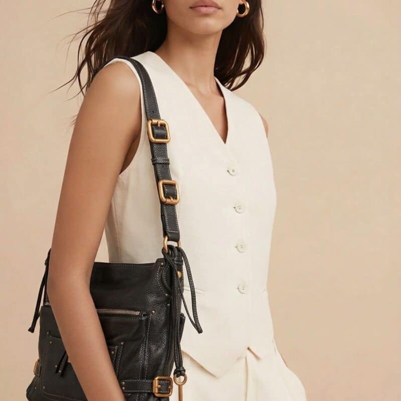 Pre Owned CHLOE Paddington shoulder bag made from grained black leather