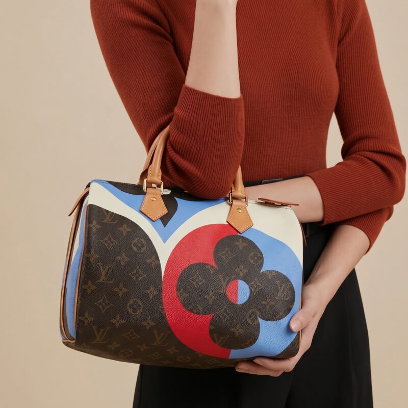 Pre Owned Louis Vuitton Limited Edition Game On Monogram Speedy Bandouliere 30 Shoulder Bag