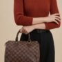Pre Owned Louis Vuitton Speedy 25 Damier Ebene Top Handle
