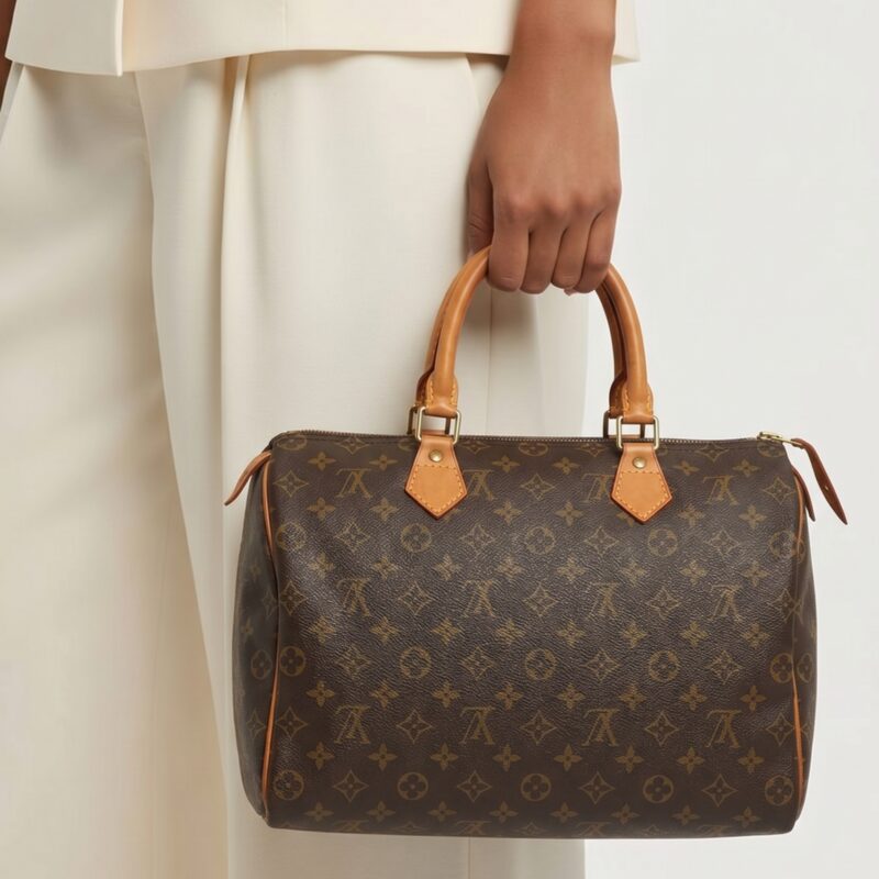 Pre Owned Louis Vuitton Speedy 35 Monogram Top Handle Bag