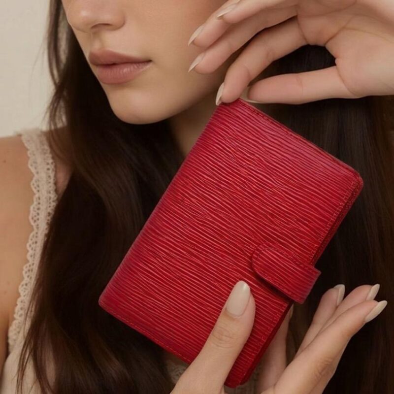 Pre-Owned LOUIS VUITTON Agenda PM Red Epi Leather