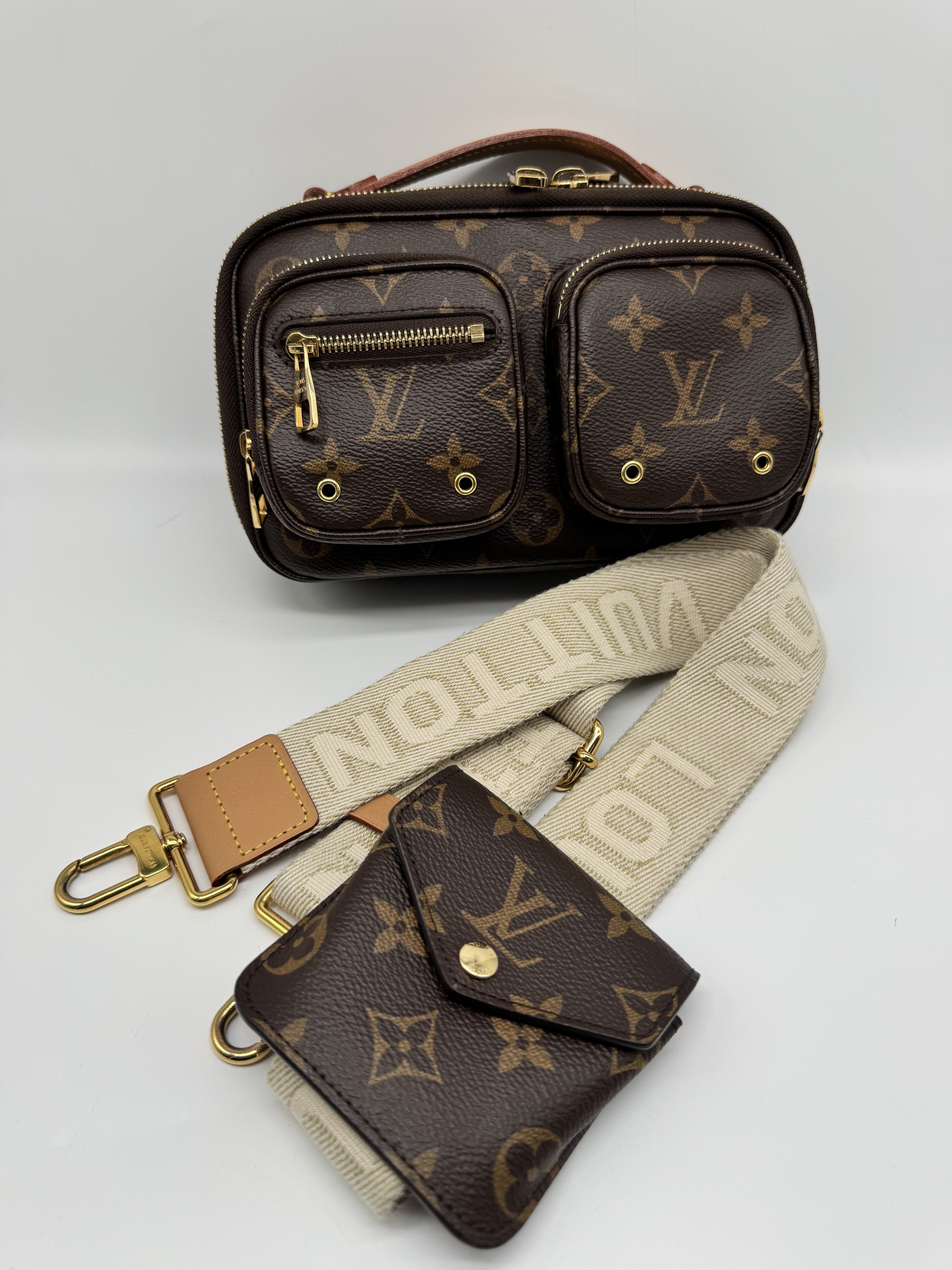 Pre Owned LOUIS VUITTON Utility Crossbody Bag Monogram Canvas