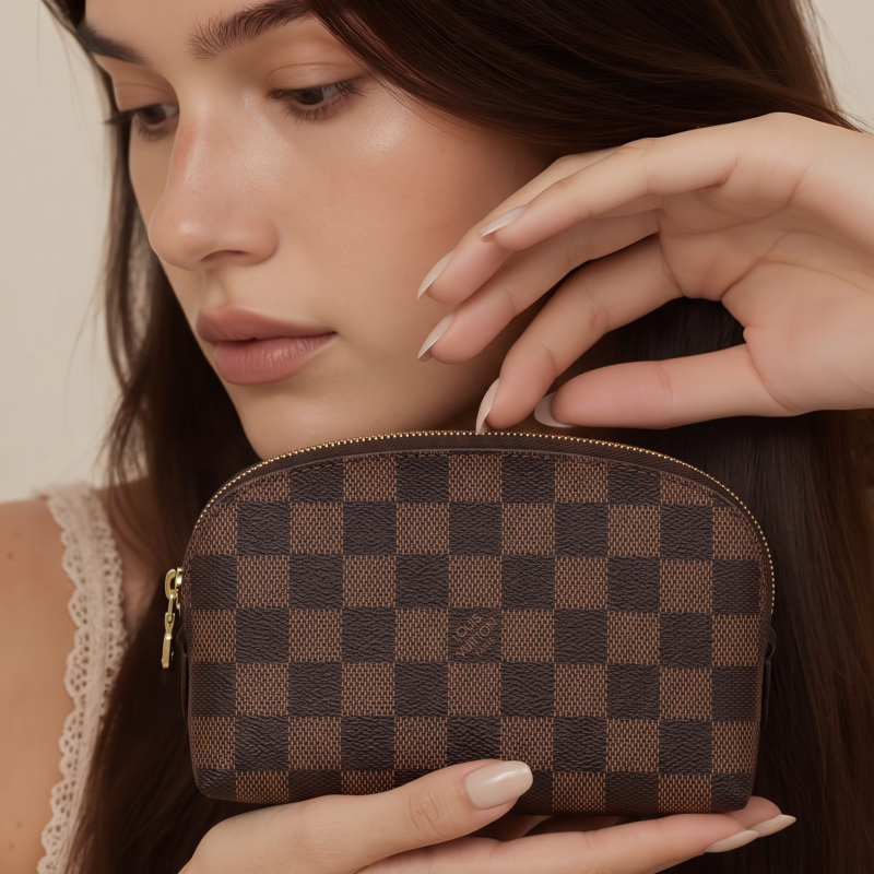 Pre-Owned Louis Vuitton Damier Ebene Cosmetic Pouch PM
