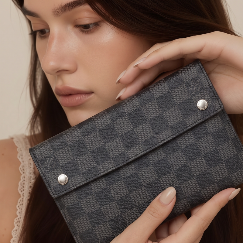 Pre-Owned Louis Vuitton Damier Graphite Medium Alpha Pouch Small Leather Goods