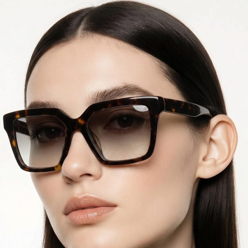 Pre-Owned Miu Miu One Size Modern Solid Sleek Honey Havana Sunglasses