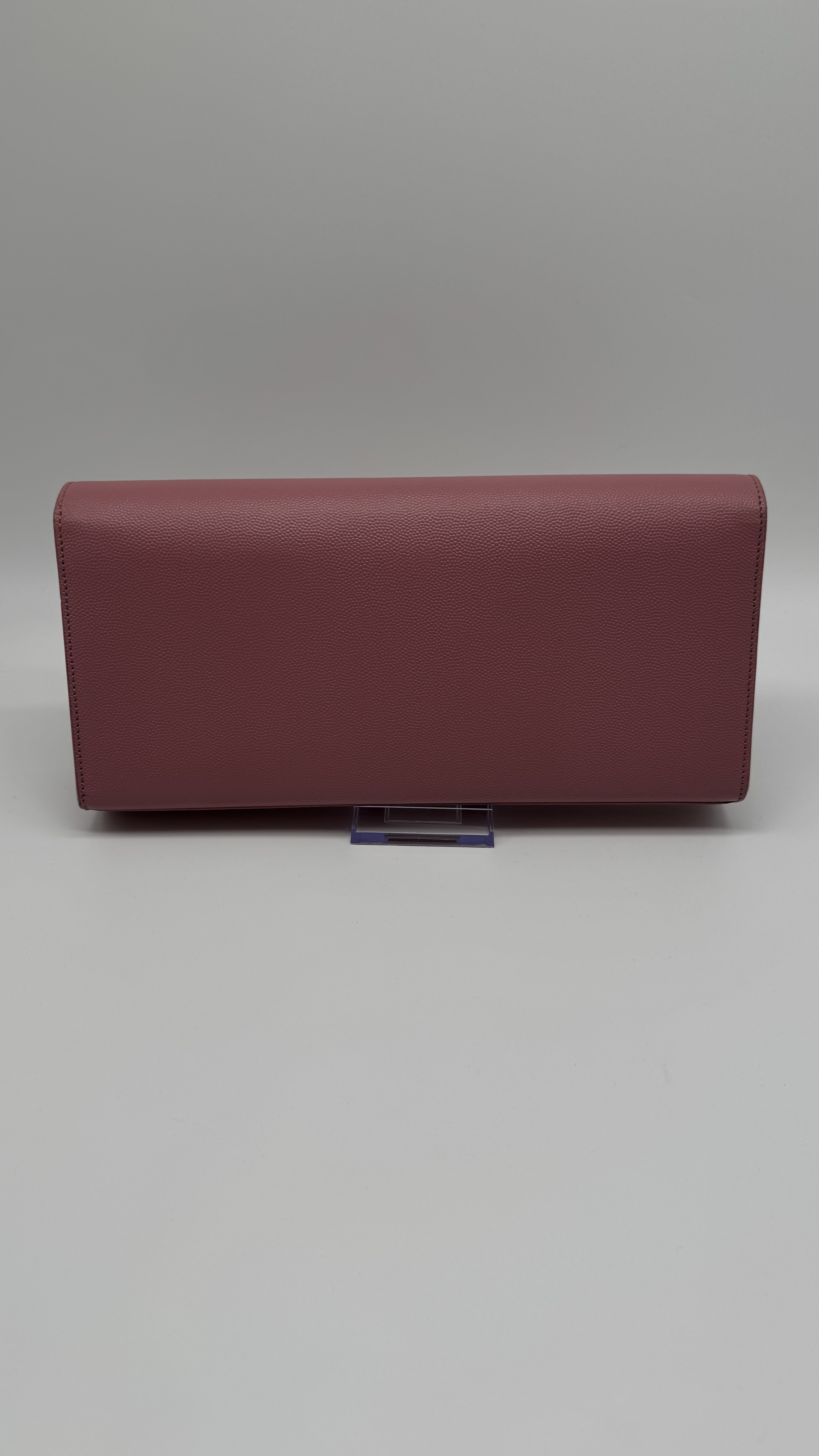 Cassandre Clutch in Pink Grained De Poudre Leather
